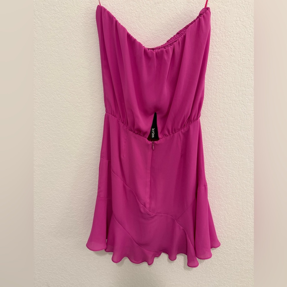 Krisa Strapless Mini Dress in Cocktail Pink NWT Medium - Picture 4 of 8